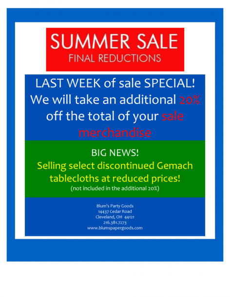 LAST WEEK of sale SPECIAL