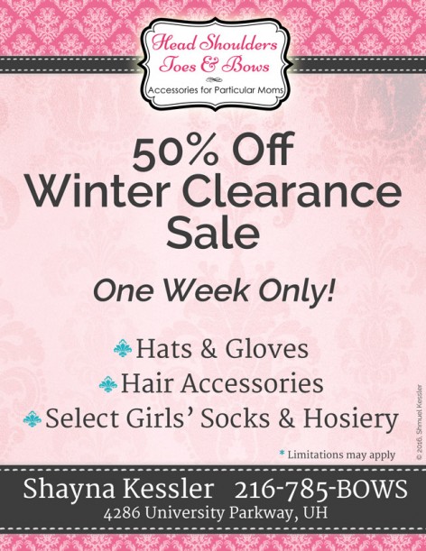 HSTB Winter Clearance 2016