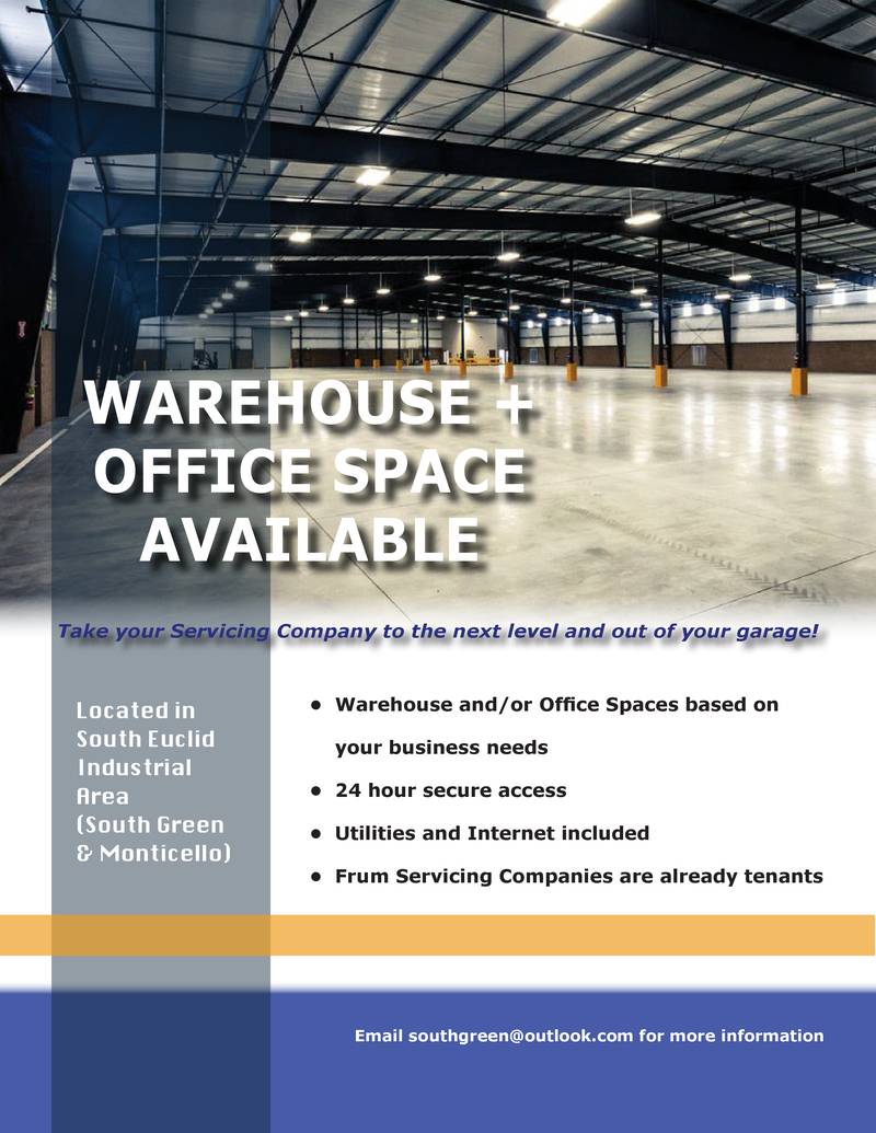 Warehouse and Office Space Available!
