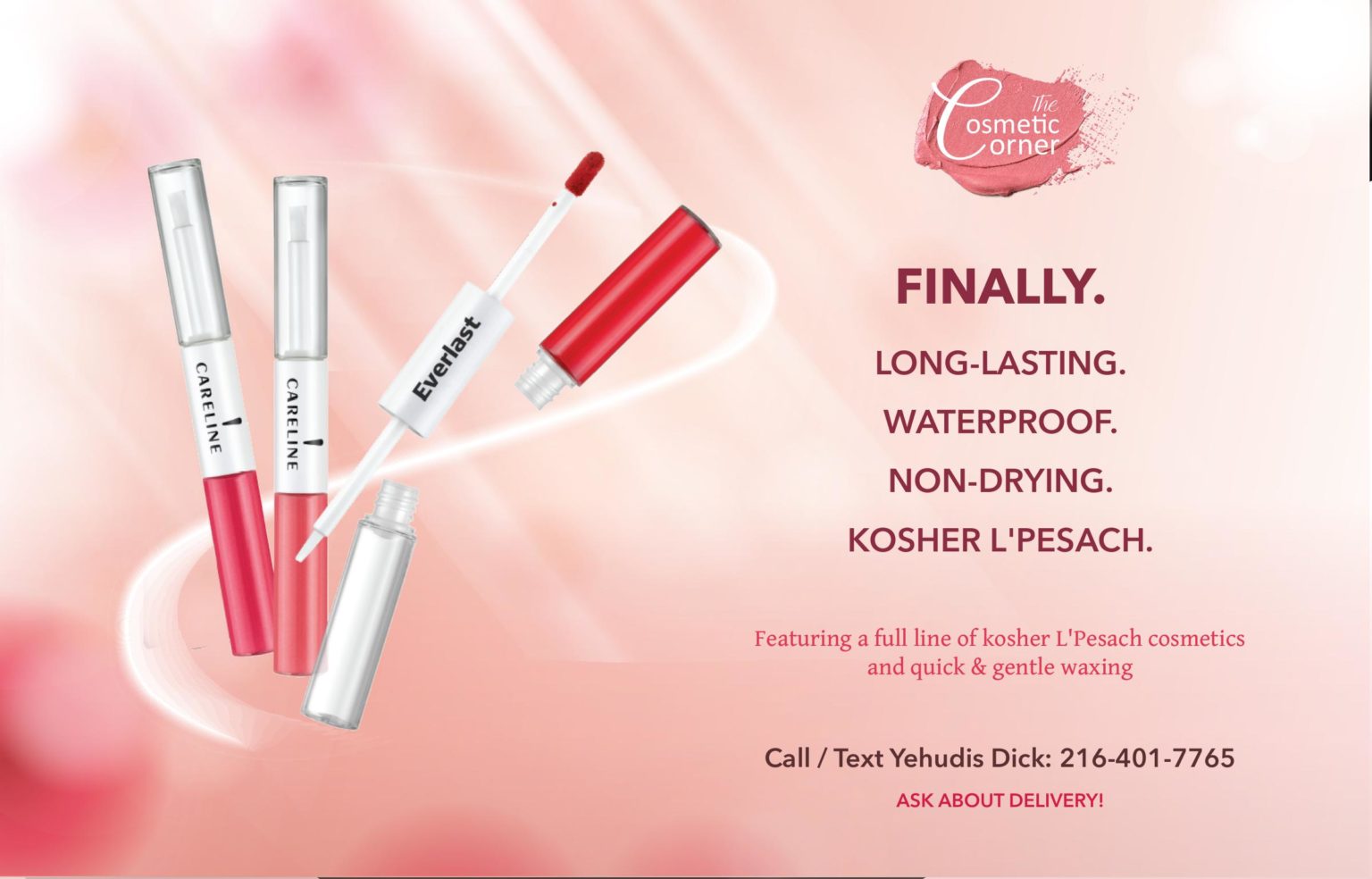 Long Lasting Kosher for Pesach Lipstick and Cosmetics!