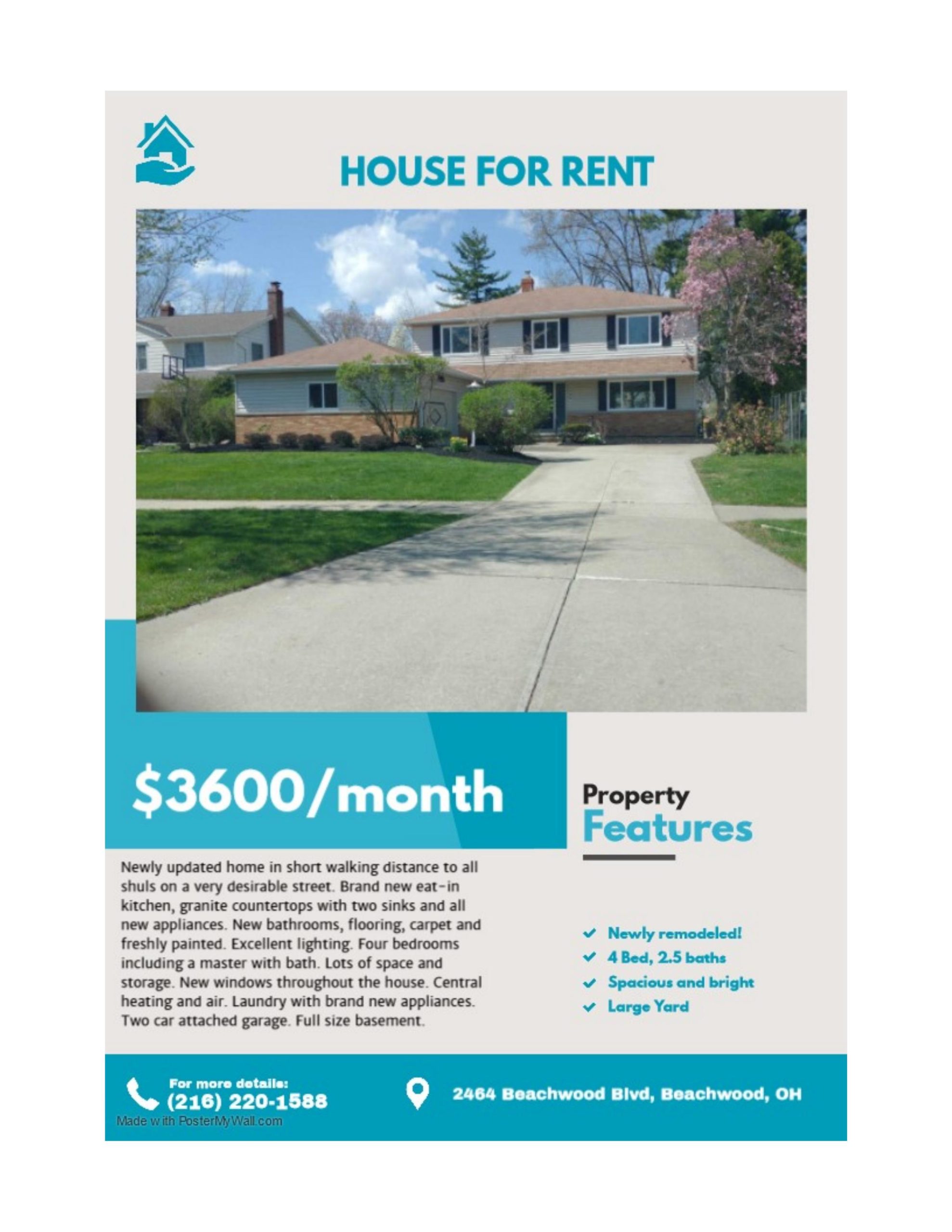 Beachwood House for Rent!