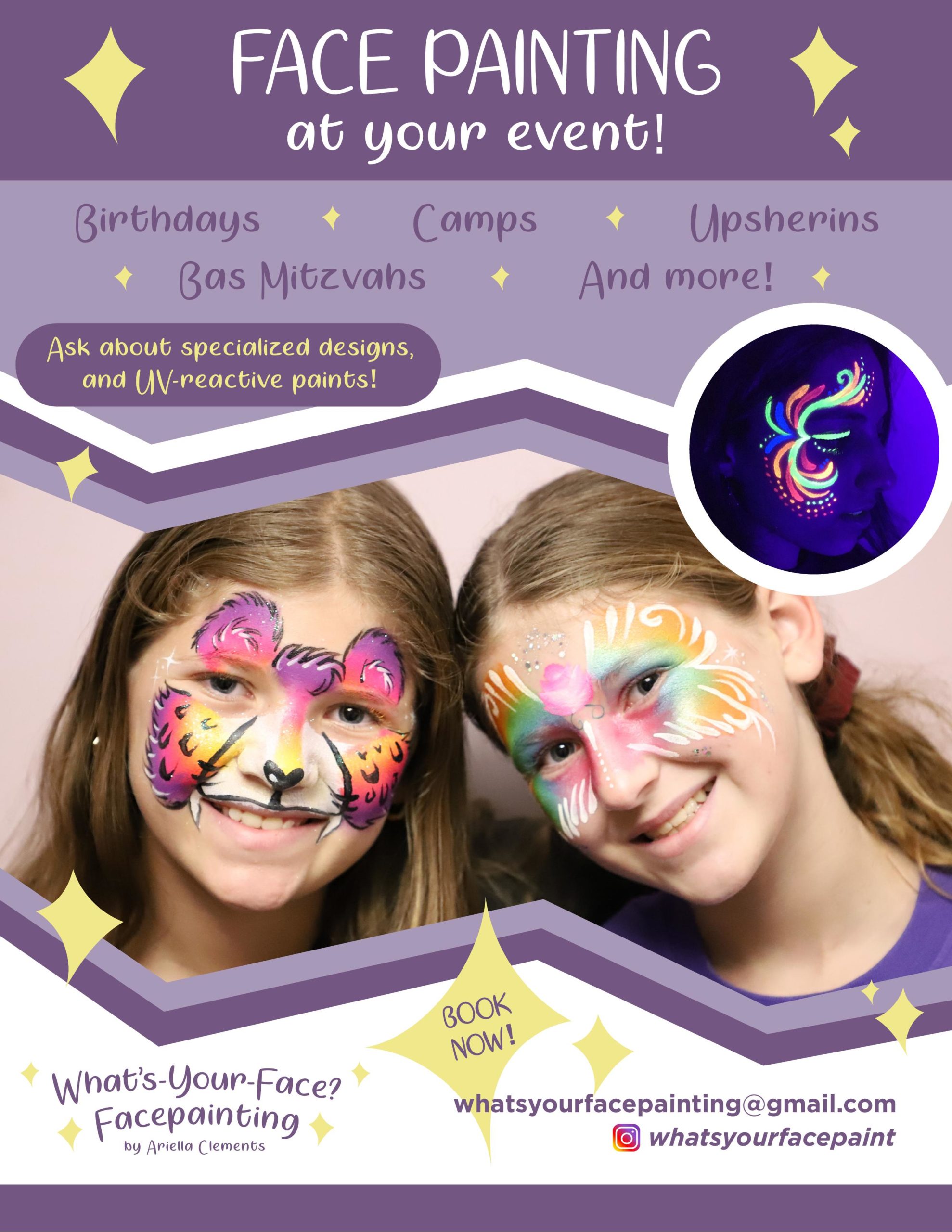 Face Painting at Your Next Event Book Now